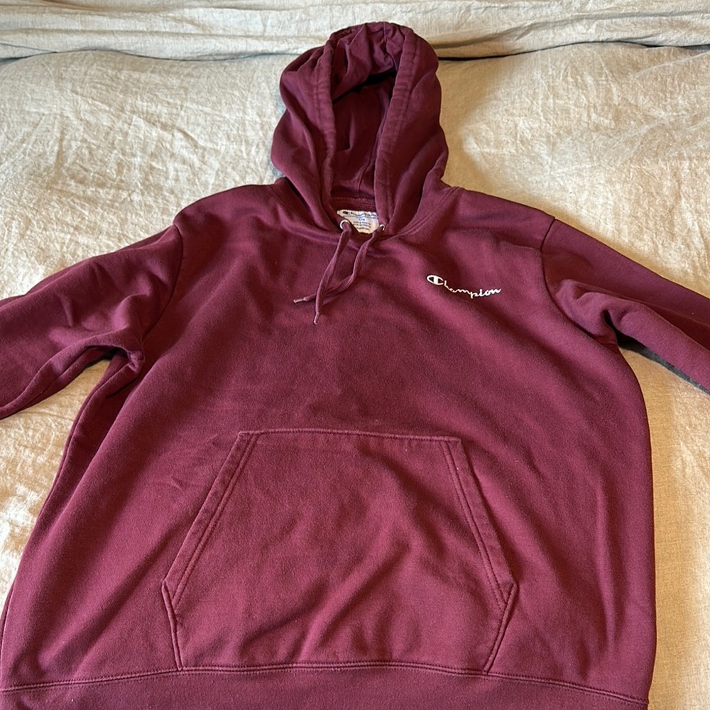 Champion Men's Maroon Hoodie
